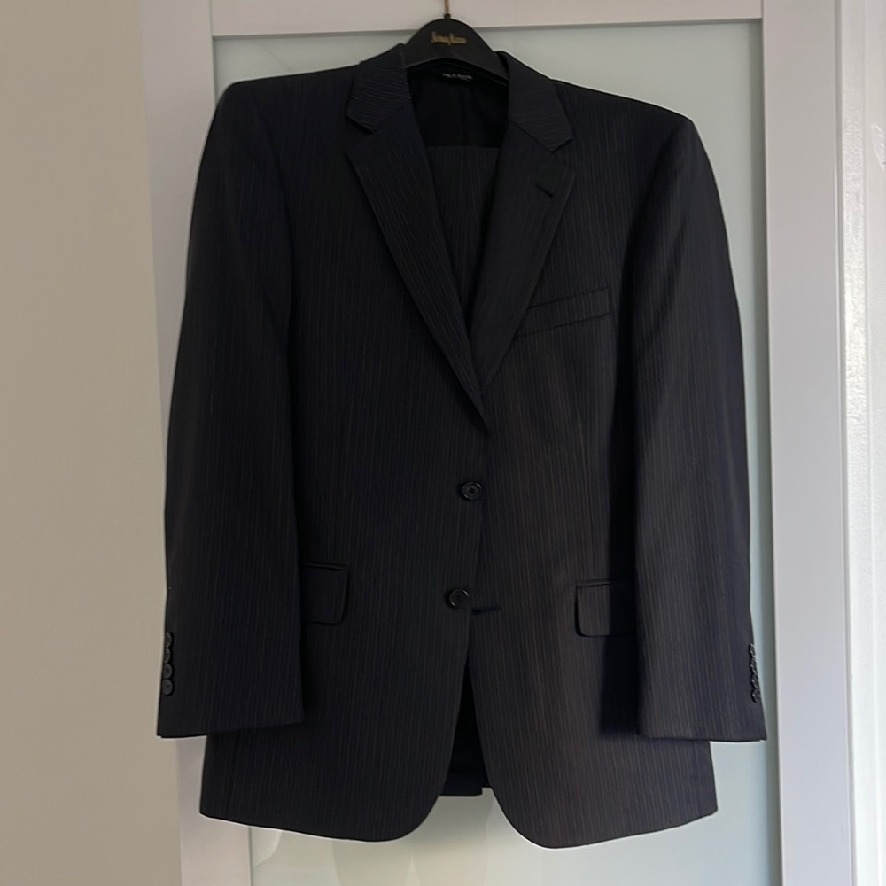 JOS A BANK signature pinstripe blazer suit trouser pants set!